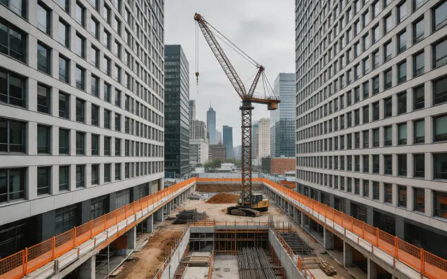 Urban luffing jib crane project