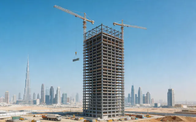 Dubai high-rise tower crane project