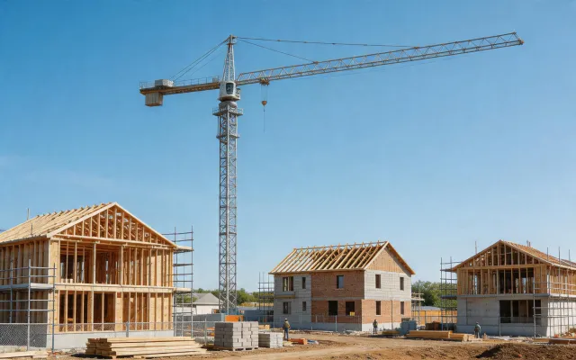 Residential self-erecting crane project